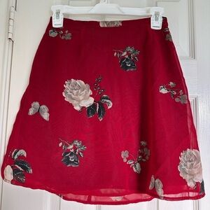 90’s String Bean Y2K Mini Floral Butterfly skirt Size 5 Made in USA